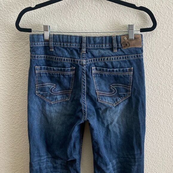 Boys Silver Jeans Garret Straight Leg Jeans Size 16 / 29 Inch Inseam Dark Wash - Picture 4 of 7